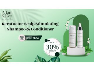 Get 30% off On Kerafactor Scalp Stimulating Shampoo and Conditioner