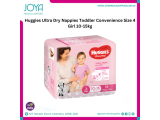 Huggies Ultra Dry Nappies Toddler Convenience Size 4 Girl 10-15kg - Australia