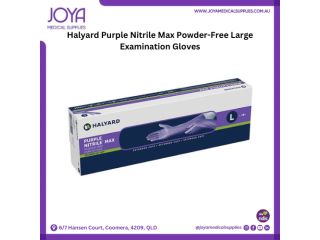 Halyard Purple Nitrile Max Powder-Free Large Examination Gloves | Australia