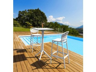 Siesta Sky Bar Table Set with Marcel 75 Bar Stools - 3 Pieces