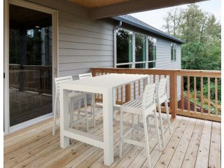 Siesta 5 Piece Outdoor Bar Table with Ares Bar Stools Set