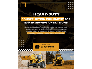 Heavy-Duty Construction Equipment for Earth Moving – Reliable Machines at Great Prices!