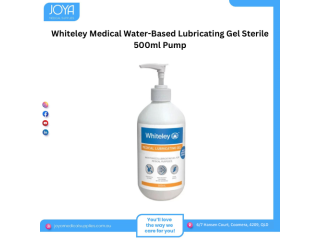 Whiteley Medical Water-Based Lubricating Gel Sterile 500ml Pump - Joya Medical Supplies